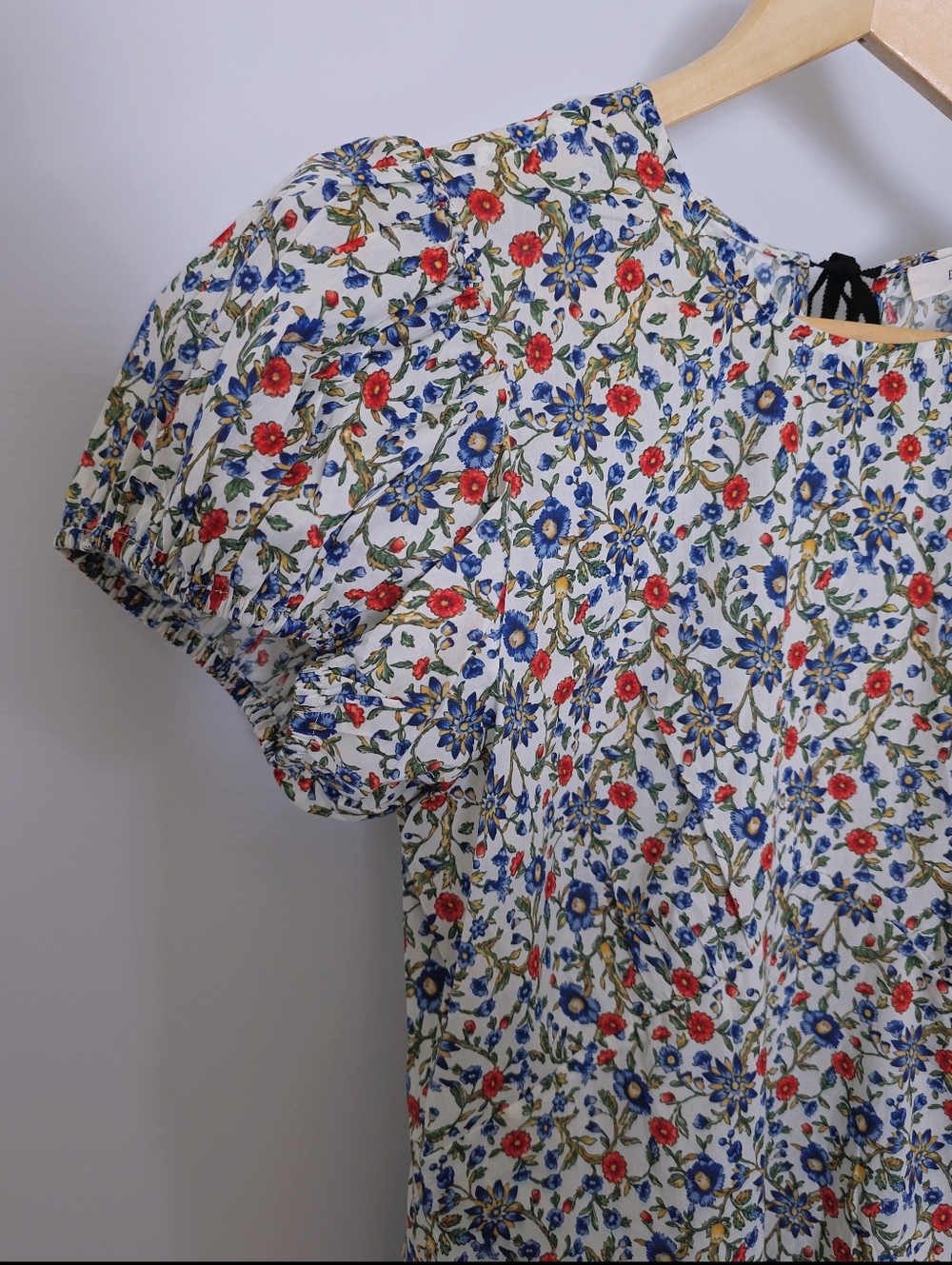 Doen Rhodia Romantic Floral Organic Cotton Midi Dress Size Medium Cottagecore - Picture 10 of 15